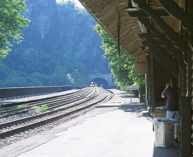 Train Arriving at Harper's Ferry